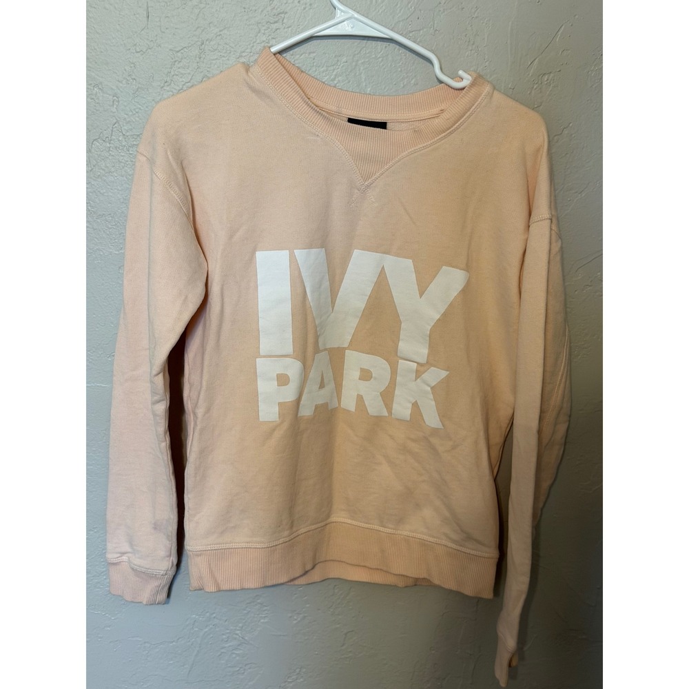 Ivy Park Logo Crewneck Sweatshirt Peach Orange XXS Athletic Pullover